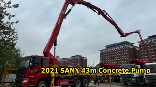 2021 SANY 43m コンクリートブームポンプ販売 – オリジナル SANY シャーシ – ベストプライス