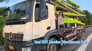 中古 2021 Zoomlion 50m コンクリート ポンプ車 メルセデス ベンツ シャーシ